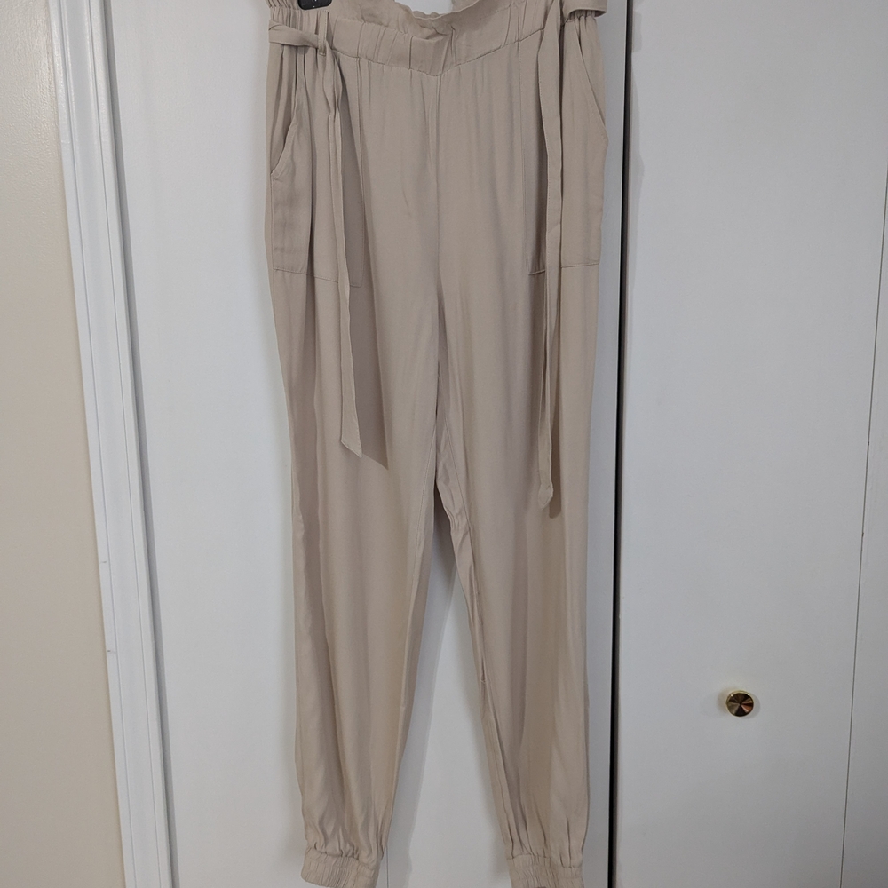 Ci Sono Tan Track Pants with Relaxed Fit